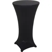MCW Set bartafel + bartafelhoes -J30, bistrotafelhoes, inklapbaar in hoogte verstelbaar Ø 60cm ~ hoes zwart
