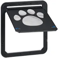 Relaxdays Klep voor huisdieren (Magnetisch kattenluik), Kattenluik + kattennet