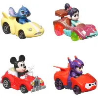 Mattel RacerVerse - 4 metalen auto's met Disney bestuurder - Speelgoedvoertuig