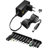 Goobay 64568 - Universele adapter - 12V 27W met 11 pluggen - Zwart