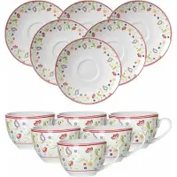 Ritzenhoff & Breker Kaffeetassen mit Untertassen Shanti 220 ml Set van 6