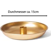 Novaliv Set van 2 kaarsenhouders Adventskrans ronde tafelkaarsen goud kerstdecoratie kaarsenhouder 15cm metalen kaarsenhouder kaarsenstoker kaarsenbord decoratieve schaal kerst scandinavisch chic