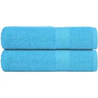 vidaXL Badhanddoeken FROGN 2 st 100x150 cm 360 g/m² turquoise