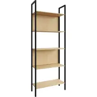 Hioshop Flakos5 kantoor wandkast eik decor.