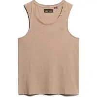 Superdry Tanktop met Laag Uitgesneden Ronde Hals Beige Grootte: 36