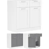 VCM Colura keuken onderkast 80 cm 2 deuren, 1 lade wit.