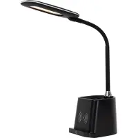 Lucide Bureaulamp Penny met draadloos oplaadpaneel zwart