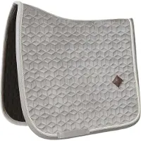 Kentucky Horsewear Horsewear - Zadeldek Basic Velvet - Lichtbruin - Zadeldek Dressuur