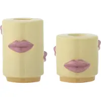 Bloomingville Sassy kandelaars geel - 2 stuks