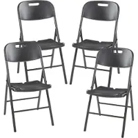 En.casa Klapstoel Ljusnarsberg set van 4 tuinstoelen 87x46x53 cm zwart []