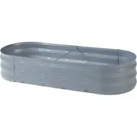Casa.pro Plantenbak Alfedena bloembak 129x50x25 cm ovaal antraciet