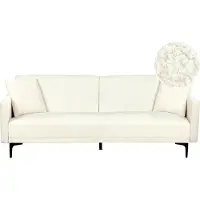 Beliani LUCAN - Slaapbank 3-zits - Gebroken wit - Polyester