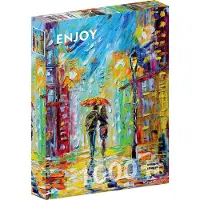 Enjoy Puzzle Rainy Romance in the City Puzzel (1000 stukjes)