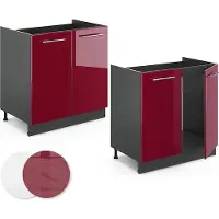 Vicco Fame-Line Wastafelkast – 80 cm zonder werkblad Bordeauxrode hoogglans