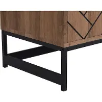 Vente-unique Buffetkast met 3 deuren en 3 laden - Mdf - Naturel en zwart - CARATANA