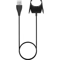 Bandz smartwatch oplader geschikt voor Fitbit Charge 3 - USB-A oplader - Magnetische Charge 3 oplader - 100 cm oplaadkabel met USB-A aansluiting (zwart)