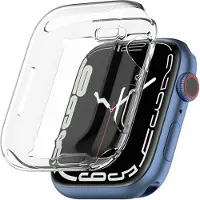 Strap-it TPU Case voor bescherming - Geschikt voor Apple Watch 41 mm case - Hoesje geschikt voor Apple Watch 7/8 Case - Transparant - iWatch cover voor maat 41mm