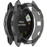 Strap-it TPU case protectie - zwart bescherm hoesje geschikt voor Garmin Fenix 6 / Fenix 6 Pro - zwarte beschermhoes voor Fenix 6 en 6 Pro