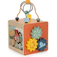 Small Foot Design - Houten Activiteitenkubus Motoriekspiraal Dino