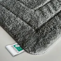 Karat Badmat Atlantis - Rechthoekig - Anti-Slip Achterkant - Modern Badkamermat - Donkergrijs - 50 x 80 cm