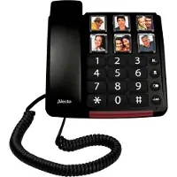 Alecto Senioren Telefoon - Grote fototoetsen en cijfers - Extra luid gespreksvolume - Blijft werken bij stroomuitval - CW30 - Zwart