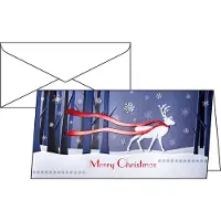 Sigel Kerstkaarten incl. - envelop Winters Eve - rood en