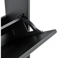 En.casa Schoenenkast met spiegels 3 vouwdeuren 102,5x63x17 cm zwart