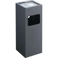 Durable Afvalbak met asbak 17 l, antraciet, Vuilnisbak, Zwart