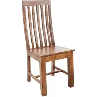 Riess Massieve stoel MAKASSAR Sheesham houten stoel met hoge rugleuning uniek graan - 17763
