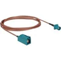 DeLOCK Fakra Z (m) compact - Fakra Z (v) antenne verlengkabel - RG316 - 50 Ohm / transparant - 1,8 meter