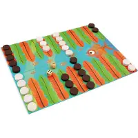 Scratch Junior Backgammon - Piranha Race - 38X28Cm - 7 Jaar