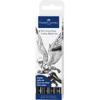 Faber-Castell tekenstift - Pitt Artist Pen - Comic - 4-delig - zwart - FC-267194