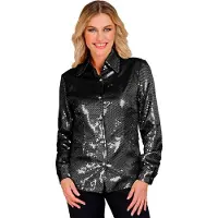 Widmann Pailletten Blouse Zwart Showgirl Vrouw