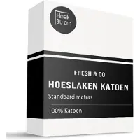 Fresh & Co Hoeslaken - Katoen - Wit 180 x 200 cm