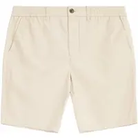 KnowledgeCotton Apparel Korte broek Men Fig Loose Poplin Elastic Waist String Light Feather Gray-S