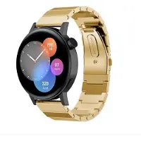 Strap-it Metalen bandje geschikt voor Huawei Watch GT / GT 2 42mm / Huawei Watch GT 3 42mm / Huawei Watch GT 3 Pro 43mm bandje staal - Stalen bandje RVS metaal schakels - Schakelbandje quick-release - Goud