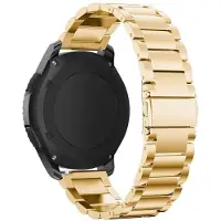 Strap-it Stalen schakel bandje 20mm - RVS bandje geschikt voor Xiaomi Amazfit GTS 1-2-3-4 / Bip / Bip Lite / Bip S / Bip U Pro / GTR 42mm - Huawei Watch GT 2 42mm / GT 3 42mm / GT 3 Pro 43mm - goud