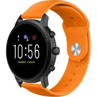 Strap-it Siliconen sport bandje - geschikt voor Fossil Gen 5 / Gen 5e 44mm / Gen 6 44mm - oranje