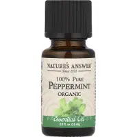 Natures Answer , 100% Pure Biologische Essentiële Olie, Pepermunt, 0,5 fl oz (15 ml)