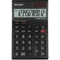 Sharp rekenmachine - zwart/wit - 12 digit - 1x LR44 batterij