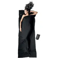 Cocoon - Merino Wolle TravelSheet - Reisslaapzak 220 x 85 cm, grijs/zwart