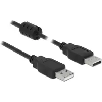 DeLOCK USB-kabel USB 2.0 USB-A stekker, USB-A stekker 5.00 m Zwart Met Ferrietkern 84893