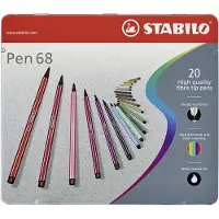 Stabilo Pen 68 - Premium Viltstift - Metalen Etui - 20 Verschillende Kleuren