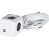 Allocacoc PowerCube Extended USB Grey 3m cable (FR/BE)