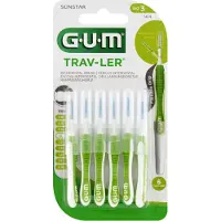 Sunstar-Gum Trav-ler Ragers Groen 1.1mm 6 Stuks