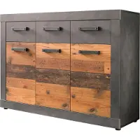 Trendteam Wonen: Kommode Indy, grafietgrijs, Matera NB/Old Wood NB, 117 x 86 x 37 cm