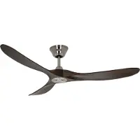 CasaFan ECO GENUINO plafondventilator chroom/notenhout 152 cm - , Eco Genuino, Hout, Woonkamer, Hout, Modern