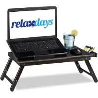 Relaxdays Laptop tafel, Notebookstandaard, Bruin