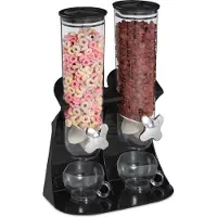 Relaxdays Muesli dispenser, Opbergblikken, Zwart