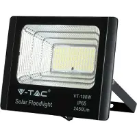 V-TAC VT-100W Schijnwerpers op zonne-energie - 35W - Zwart - IP65 - 2450 Lumen - 6000K